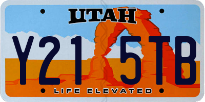 UT license plate Y215TB