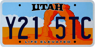 UT license plate Y215TC