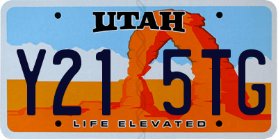 UT license plate Y215TG