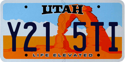 UT license plate Y215TI