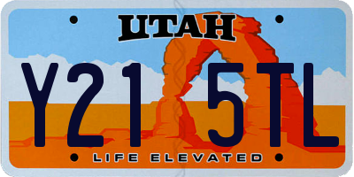UT license plate Y215TL