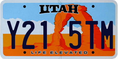UT license plate Y215TM