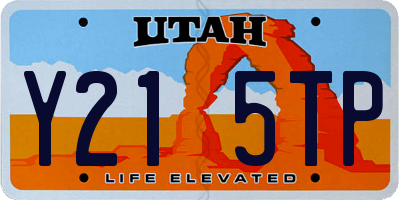 UT license plate Y215TP