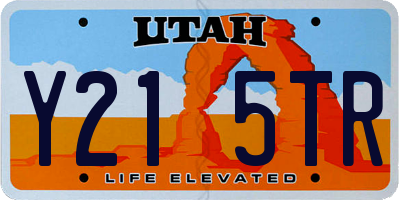UT license plate Y215TR