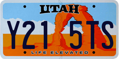 UT license plate Y215TS