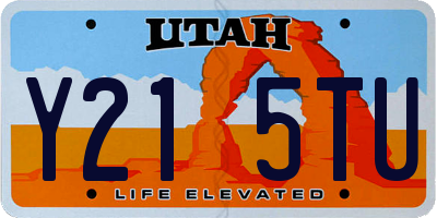 UT license plate Y215TU