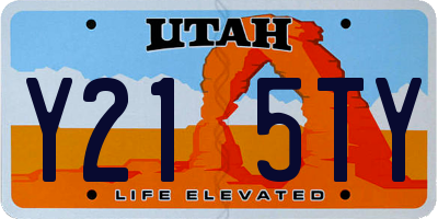 UT license plate Y215TY