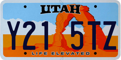 UT license plate Y215TZ