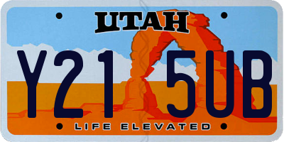UT license plate Y215UB