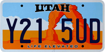 UT license plate Y215UD