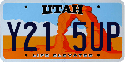 UT license plate Y215UP