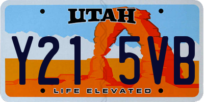 UT license plate Y215VB