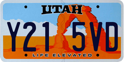UT license plate Y215VD