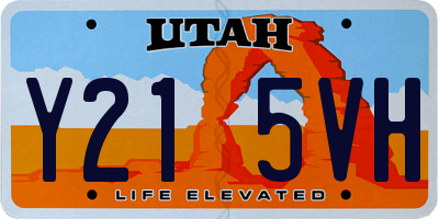 UT license plate Y215VH