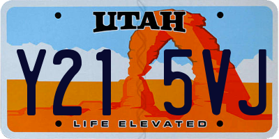 UT license plate Y215VJ