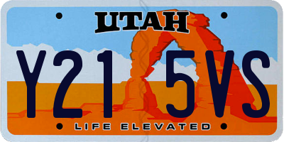 UT license plate Y215VS