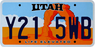 UT license plate Y215WB