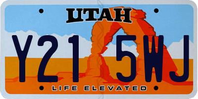 UT license plate Y215WJ