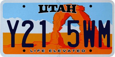 UT license plate Y215WM
