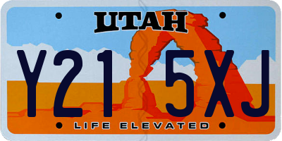 UT license plate Y215XJ