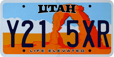 UT license plate Y215XR