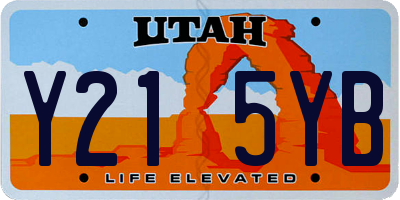 UT license plate Y215YB