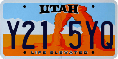 UT license plate Y215YQ