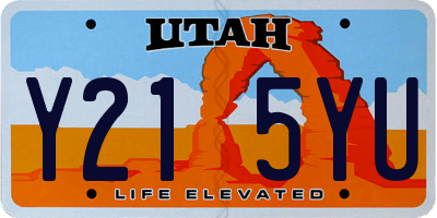 UT license plate Y215YU