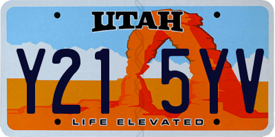 UT license plate Y215YV