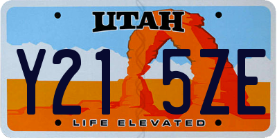 UT license plate Y215ZE