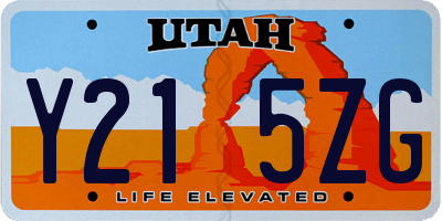 UT license plate Y215ZG