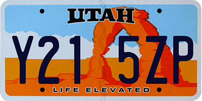 UT license plate Y215ZP