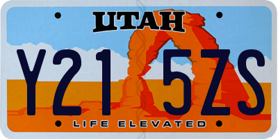 UT license plate Y215ZS