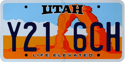 UT license plate Y216CH