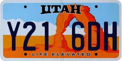 UT license plate Y216DH