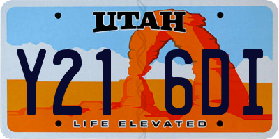 UT license plate Y216DI