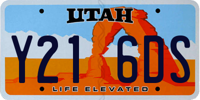 UT license plate Y216DS