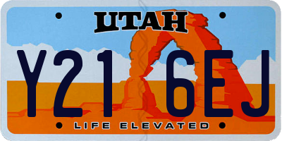 UT license plate Y216EJ
