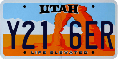 UT license plate Y216ER