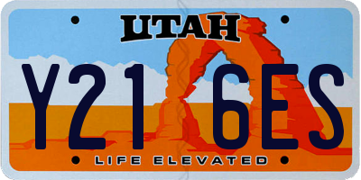 UT license plate Y216ES