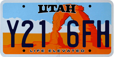 UT license plate Y216FH