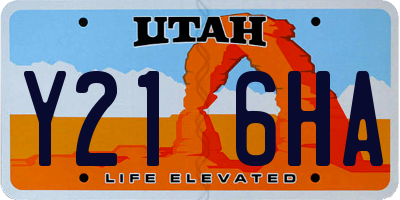 UT license plate Y216HA
