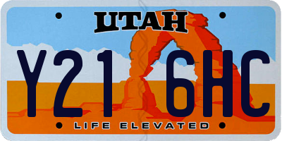 UT license plate Y216HC