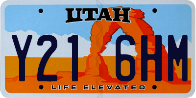 UT license plate Y216HM