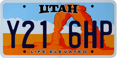 UT license plate Y216HP