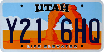 UT license plate Y216HQ