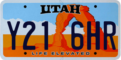 UT license plate Y216HR