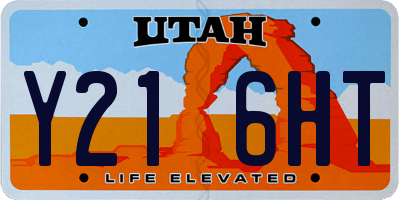 UT license plate Y216HT