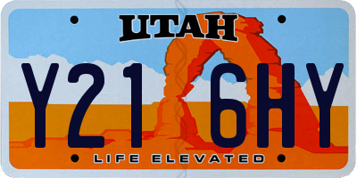UT license plate Y216HY