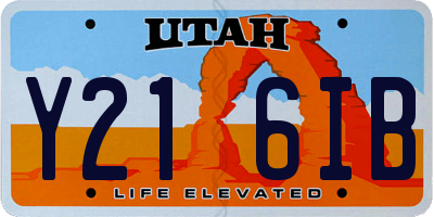 UT license plate Y216IB